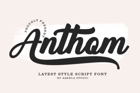 Anthom: A Versatile Script Amp Font for Modern Branding