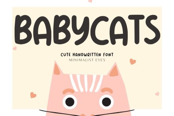 Baby Cats: A Cute Script Amp Font for Digital Sellers