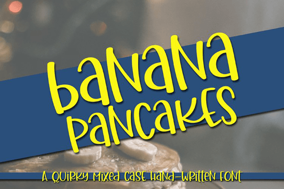 Banana Pancakes: A Quirky Script for Artisanal Embroidery