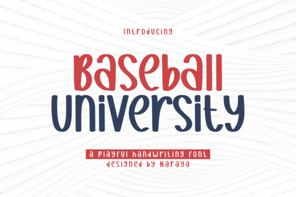 Baseball University: A Playful Display Font for Crafters