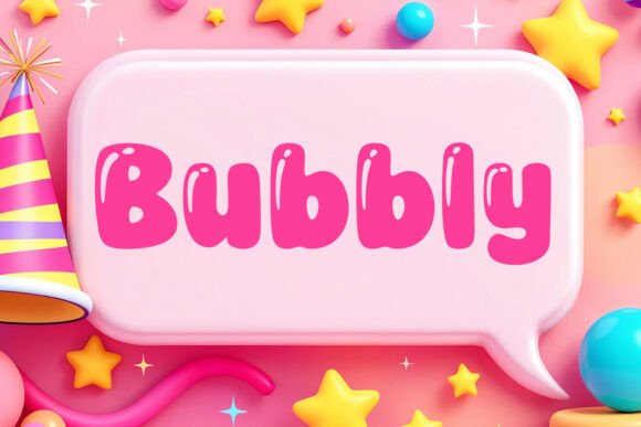 Bubbly: A Glossy Display Font for Bold Brands