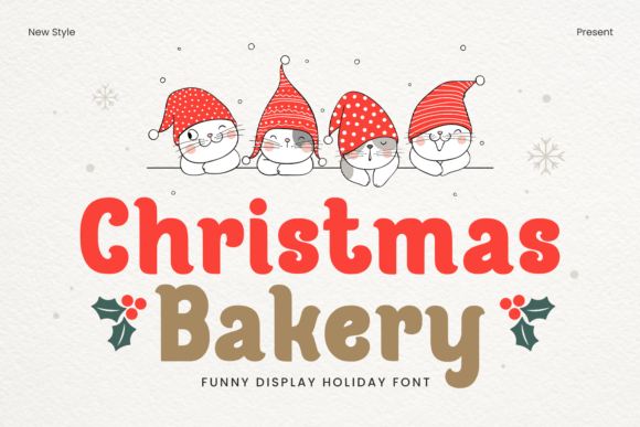 Christmas Bakery: Festive Display Fonts for Holiday Branding
