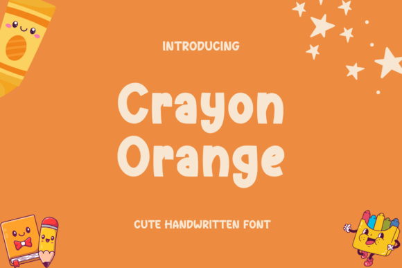 Crayon Orange: A Playful Script for Modern Embroidery Projects