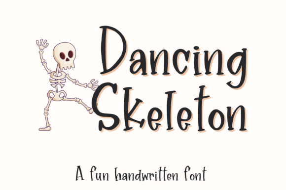 Dancing Skeleton: Script Amp Fonts for Halloween