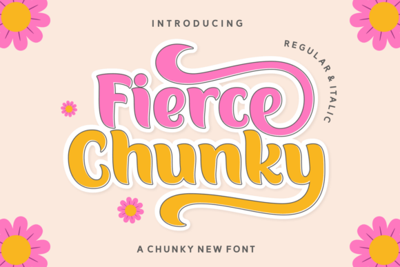 Fierce Chunky: A Bold Display Font for Embroidery Projects