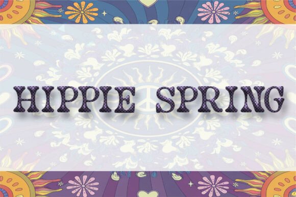 Hippie Spring: A Vibrant Display Font for Your Shop