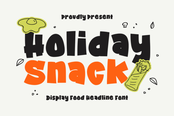 Holiday Snack: A Playful Display Font for Festive Crafts