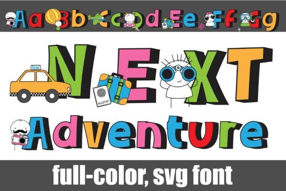 Next Adventure: A Playful Color Font for Creative Design