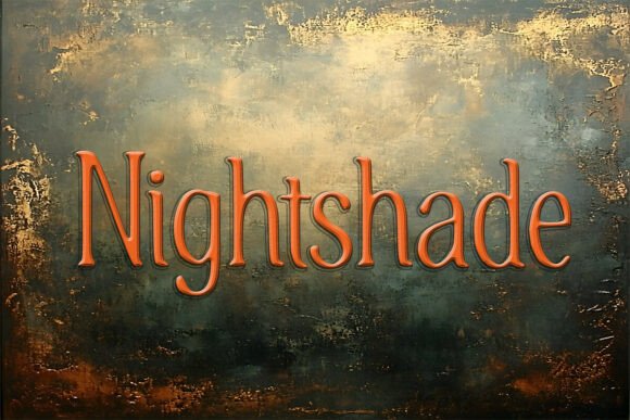 Nightshade Font Review: Stylish Display for Embroidery