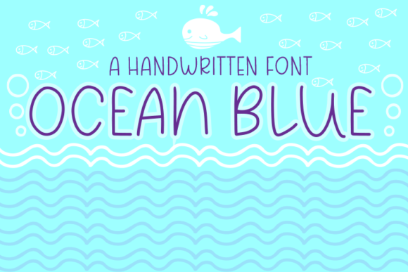 Ocean Blue: A Quirky Script for Handmade Embroidery Projects