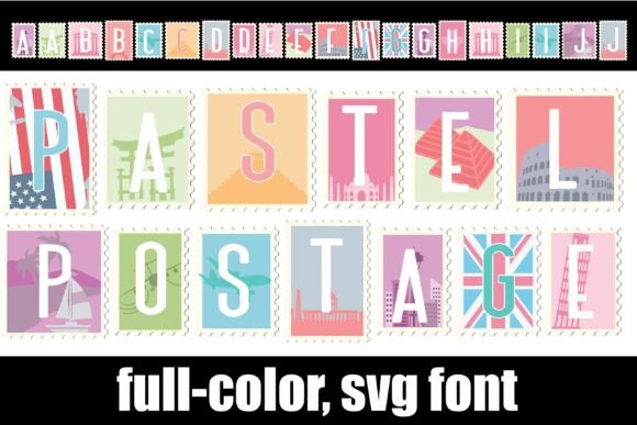 Pastel Postage: A Color Font for Creative Design