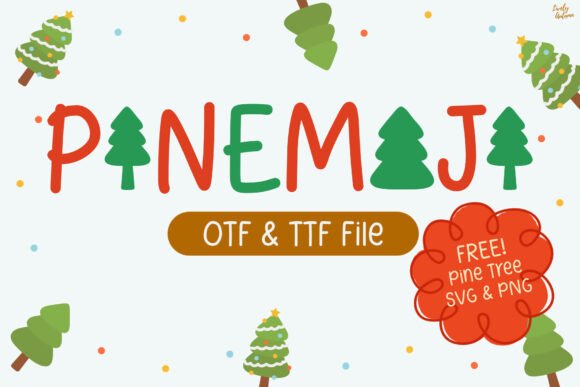 Pinemoji: A Festive Script Amp Font for Holiday Branding