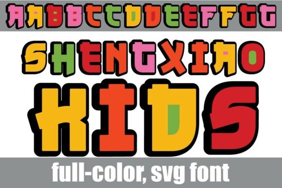 Shengxio Kids: Bold Color Fonts for Fun Crafts