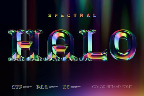 Spectral Halo: Vibrant Color Fonts for Handmade Brands