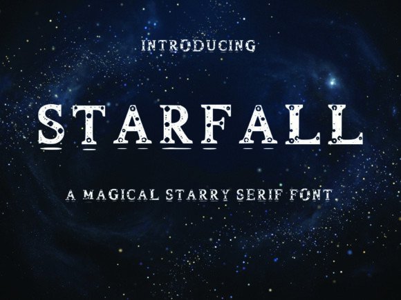 The Starfall: A Decorative Font for Magical Branding