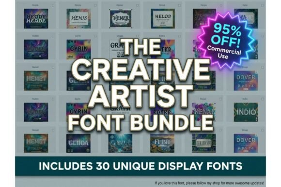 Ultimate Mega Font Bundle: 30 Fonts for Branding